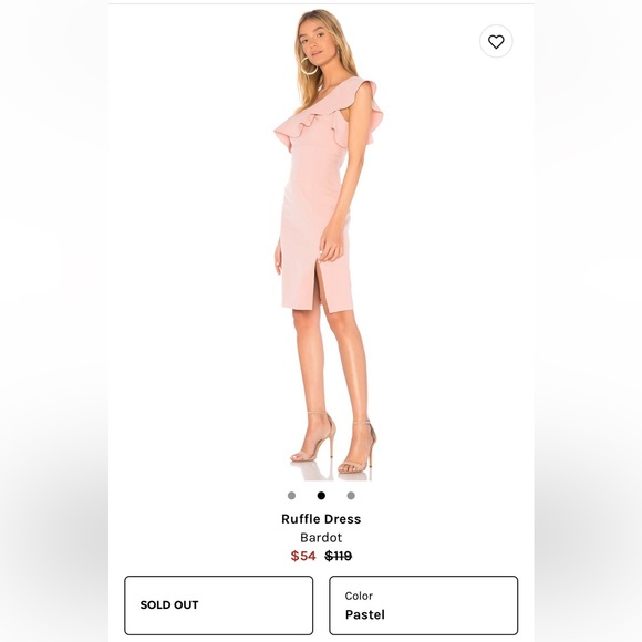 Revolve Bardot Ruffle Dress - Picture 2 of 7